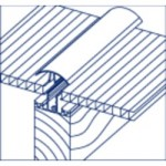 TWINWALL SHEET GLAZING BAR KIT WHITE CAP & BASE 3M ARIEL