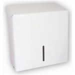 TOWEL DISPENSER PLASTIC WHITE  FOR GREEN FOLDED HAND TOWELS