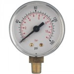 ABS PRESSURE GAUGE 0 - 160 PSI 100MM DIA 3/8" BSP