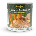 DECKING OIL TEXTURED CLEAR LOW SLIP 2.5LTR RUSTDOC25L RUSTINS