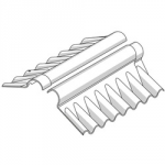 PROFILE 3 CEMENT FIBRE TWO     PIECE CLOSE FITTING RIDGE