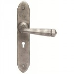 MORTICE LOCK FURNITURE GOTHIC  STYLE PEWTER EFFECT PE5504