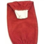 WELDING SLEEVE RED LEATHER 18" ELASTICATED (SINGLE)