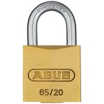 PADLOCK BRASS 20MM DOUBLE      BOLTED 65C ABUS