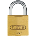 PADLOCK BRASS 25MM DOUBLE      BOLTED 65C ABUS