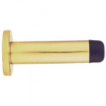 DOOR STOP CYLINDER WITH ROSE BRASS AA23