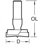 ROUTER BIT HINGE 35MM 1/2      SHANK TCT C250 TREND