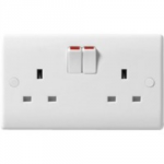 SWITCH SOCKET OUTLET 13 AMP    2 GANG 822DP NEXUS