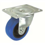 CASTOR POLYPROP RUBBER TYRED SWIVEL PLATE 100MM V40Q100BLRP