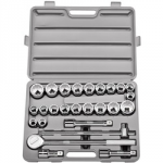 3/4 SQUARE DRIVE SOCKET SET MM & AF 26 PIECE 89029 DRAPER