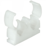 PLASTIC PIPE CLIP 15MM DOUBLE  HINGED TD15 TALON