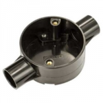 20MM PVC CONDUIT THRU BOX BLACK