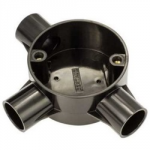 20MM PVC CONDUIT TEE BOX BLACK