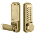 CODELOCK BRASS PUSH BUTTON MORTICE LATCH LOCK CL255