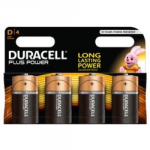 BATTERY D MN1300  DURACELL     POWER PLUS PACK OF 4