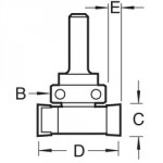 ROUTER BIT RECESSER 24X10MM    1/4 SHANK TCT C209 TREND