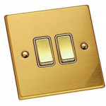 BRASS PLATE SWITCH 2G 2WAY JF291PB