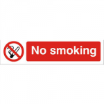 SIGN NO SMOKING RIGID PLASTIC 300 X 100MM