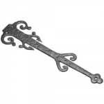 HINGE FRONT BLACK ANTIQUE      200MM PAIR 821 KIRKPATRICK