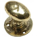 DOOR KNOB MORTICE SET BRASS    ANTIQUE 1550 KIRKPATRICK