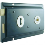 RIM LOCK DOUBLE HANDED BRASS 150MM X 100MM