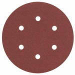 SANDING DISC 150MM 120 GRIT    VELCRO 6 HOLE PACK 5 BOSCH