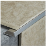 FLOOR TRIM L SILVER 2.44M X 10MM SLT227