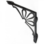 SHELF BRACKET FLOWER BLACK     9" X 9"  83788 ANVIL