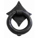 DOOR KNOCKER RING TYPE BLACK 33245 ANVIL