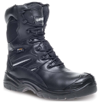 SAFETY BOOT SIZE 6 BLACK HIGH LEG WATERPROOF COMBAT APACHE