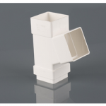 SQUARE DOWNPIPE BRANCH 112DEG  65MM WHITE BR518W BRETT