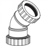 WASTE ELBOW 135DEG COMPRESSION 32MM WHITE W401W BRETT