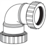 WASTE ELBOW 90DEG COMPRESSION  40MM WHITE W412W BRETT