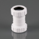 WASTE CONNECTOR COMPRESSION    40MM WHITE W941W BRETT