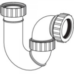ADJUSTABLE P TRAP 1.1/4" X 75MM WATER SEAL ASA10 MCALPINE