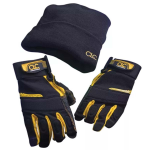 FINGERLESS GLOVES & BEANIE HAT PRO TRADESMAN CLC