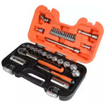 3/8 SQUARE DRIVE SOCKET SET 34 PIECE 10 TO 22MM S330 BAHCO